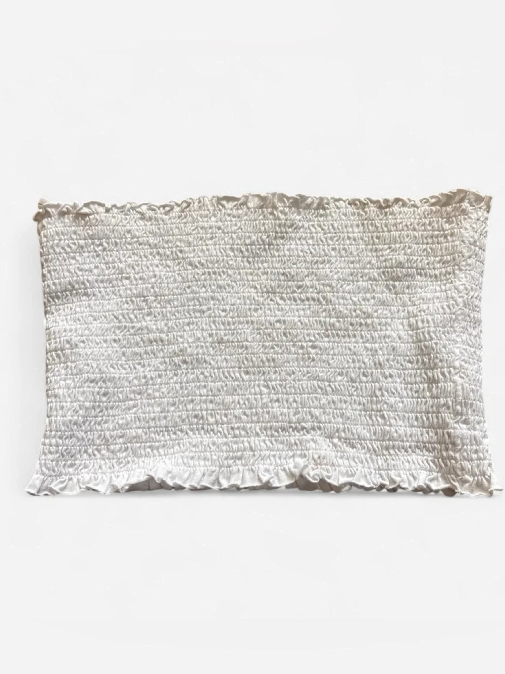Garage White Textured Tube Top